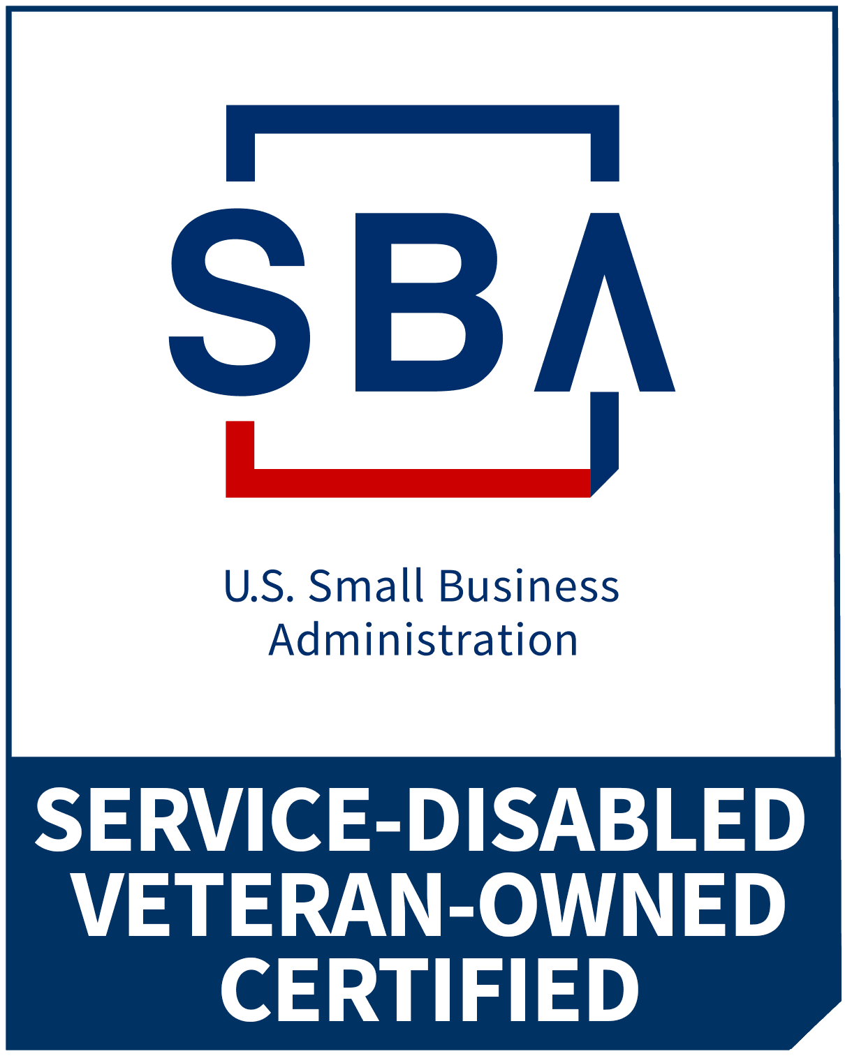 SBA Service-Disabled Veteran-Owned Small Business certified badge